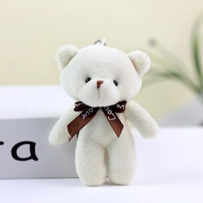 Pack of 6 Cute Plush Teddy Keychains