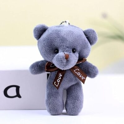 Pack of 6 Cute Plush Teddy Keychains
