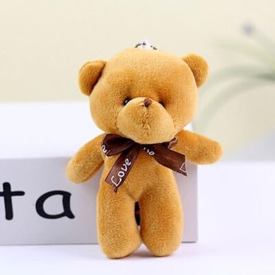 Pack of 6 Cute Plush Teddy Keychains
