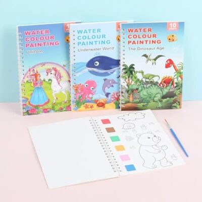 10 Pages Watercolor Painting Book
