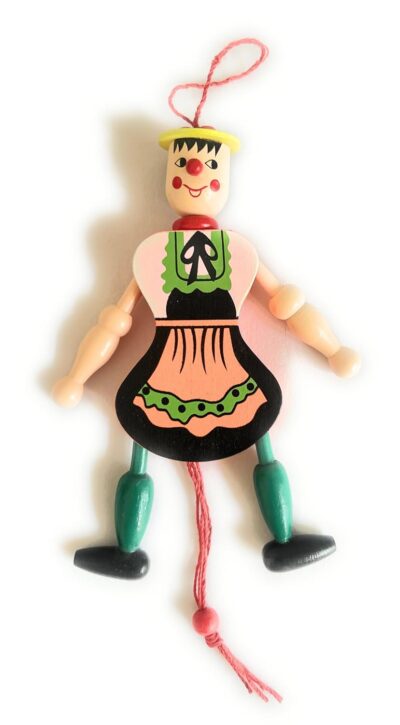 Wooden Pull-String Joker Puppet Toy (Any 1)
