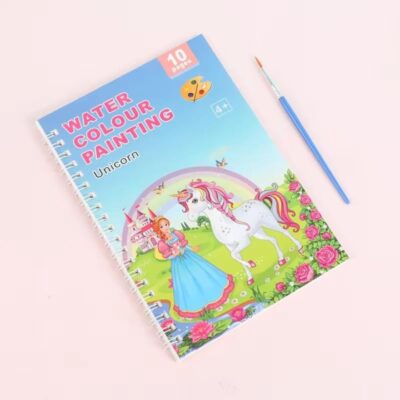 10 Pages Watercolor Painting Book