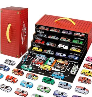 48 Pcs Pull Back Garage Car Set