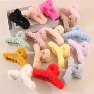 Cute Big Size Plush Hair Claw Clip (Any 1)